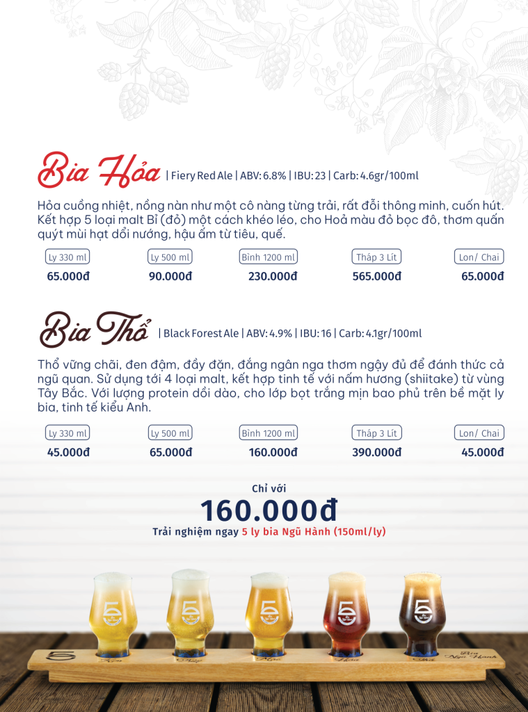 menu brewhaha local craft beer danang