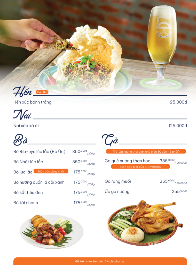 menu brewhaha local craft beer danang