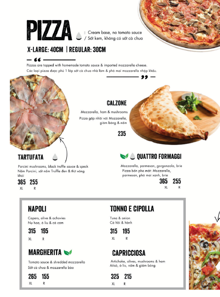 menu brewhaha bia thủ công đà nẵng